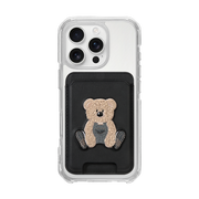 MAGSAFE LEATHER POCKET CLASSIC - BLACK/BEAR/BLACK (MAGSAFE LEATHER POCKET)