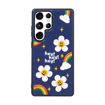 FULL EMBROIDERY CASE - DAISY/NAVY (FULL EMBROIDERY CASE)