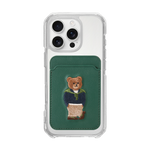 MAGSAFE NEW CLASSIC LEATHER POCKET - GREEN/BEAR/GREEN (MAGSAFE LEATHER POCKET)