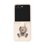 RING GRIP EMBROIDERY POCKET CASE - BEAR/IVORY (RING GRIP POCKET CASE)