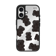 GRAPHICS - TEDDY BEAR/BLACK (MIRROR MAGSAFE CASE)