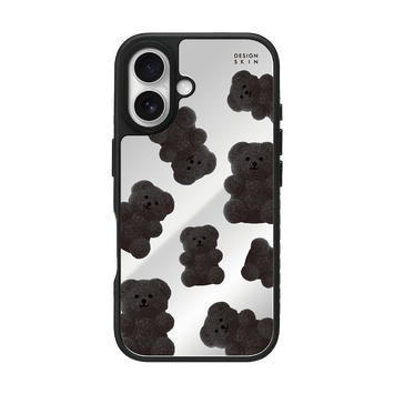 GRAPHICS - TEDDY BEAR/BLACK (MIRROR MAGSAFE CASE)