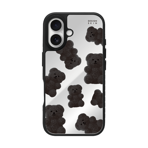 GRAPHICS - TEDDY BEAR/BLACK (MIRROR MAGSAFE CASE)
