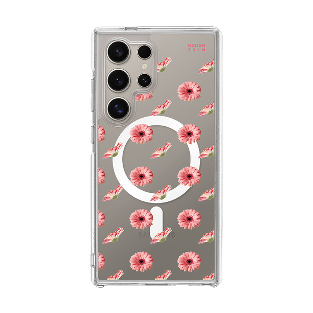 GRAPHICS - MINI PATTERN/GERBERA (CLEAR MAGSAFE CASE)