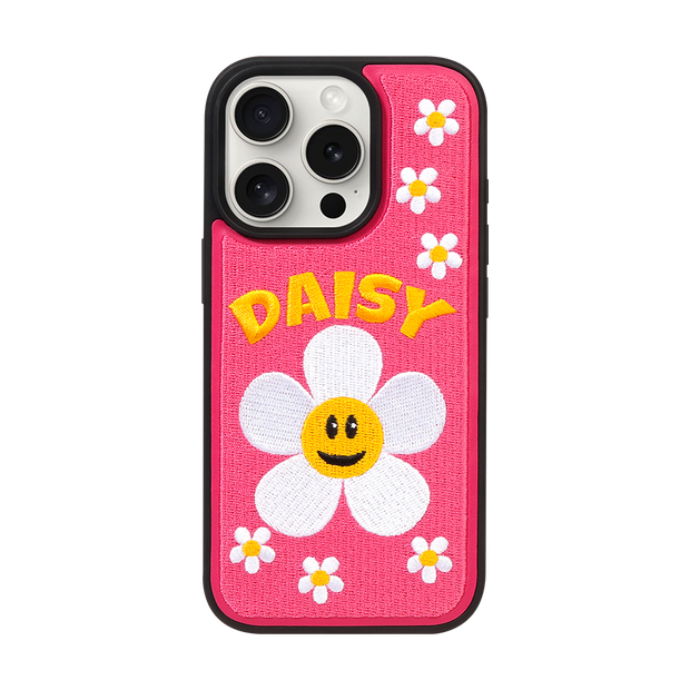 FULL EMBROIDERY CASE - DAISY/PINK (FULL EMBROIDERY CASE)