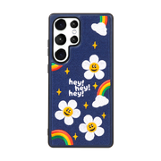 FULL EMBROIDERY CASE - DAISY/NAVY (FULL EMBROIDERY CASE)