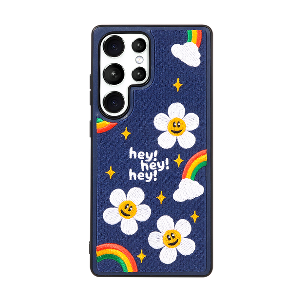 FULL EMBROIDERY CASE - DAISY/NAVY (FULL EMBROIDERY CASE)