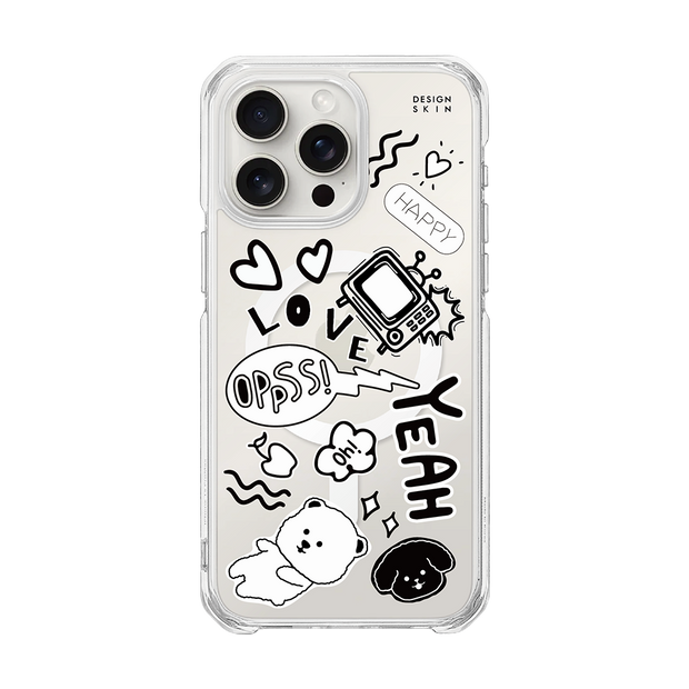 GRAPHICS - DOODLE BEAR (CLEAR MAGSAFE CASE)