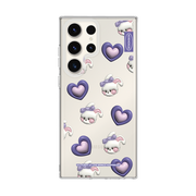 RETRO - HEART PATTERN/BUNNY (CLEAR CASE)