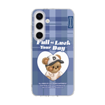 RETRO - BLUE CHECK/TEDDY (CLEAR CASE)