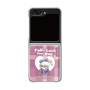 RETRO - PINK CHECK/BUNNY (CLEAR CASE)