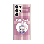 RETRO - PINK CHECK/BUNNY (CLEAR CASE)