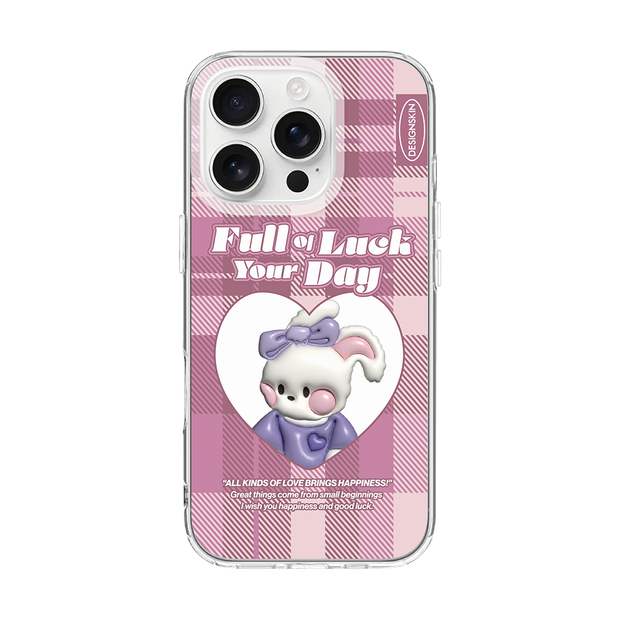 RETRO - PINK CHECK/BUNNY/PINK (CLEAR CASE)