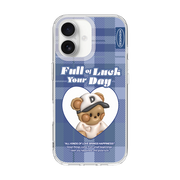 RETRO - BLUE CHECK/TEDDY/BLUE (CLEAR CASE)