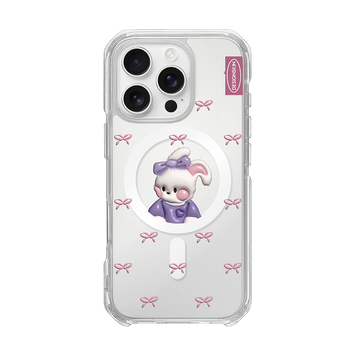 RETRO - MINI RIBBON/BUNNY (CLEAR MAGSAFE CASE)