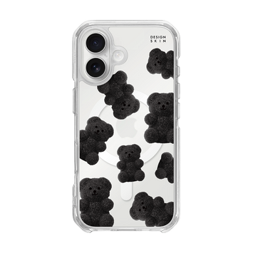 GRAPHICS - TEDDY BEAR/BLACK (CLEAR MAGSAFE CASE)