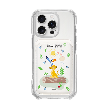 [DISNEY] THE LION KING - ZAZU AND SIMBA/WHITE (MAGSAFE LEATHER POCKET)