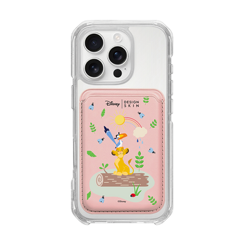 [DISNEY] THE LION KING - ZAZU AND SIMBA/PINK (MAGSAFE LEATHER POCKET)