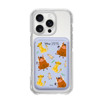 [DISNEY] THE LION KING - PATTERN SIMBA FRIENDS/LAVENDER (MAGSAFE LEATHER POCKET)