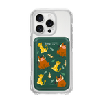 [DISNEY] THE LION KING - PATTERN SIMBA FRIENDS/GREEN (MAGSAFE LEATHER POCKET)