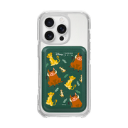 [DISNEY] THE LION KING - PATTERN SIMBA FRIENDS/GREEN (MAGSAFE LEATHER POCKET)