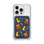 [DISNEY] THE LION KING - PATTERN SIMBA FRIENDS/NAVY (MAGSAFE LEATHER POCKET)