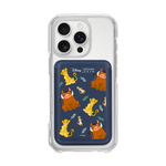 [DISNEY] THE LION KING - PATTERN SIMBA FRIENDS/NAVY (MAGSAFE LEATHER POCKET)