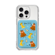 [DISNEY] THE LION KING - PATTERN SIMBA FRIENDS/BLUE (MAGSAFE LEATHER POCKET)