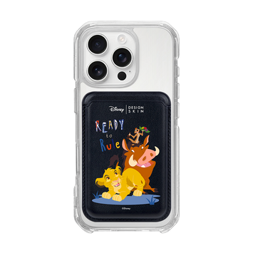 [DISNEY] THE LION KING - SIMBA FRIENDS/BLACK (MAGSAFE LEATHER POCKET)