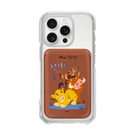 [DISNEY] THE LION KING - SIMBA FRIENDS/BROWN (MAGSAFE LEATHER POCKET)