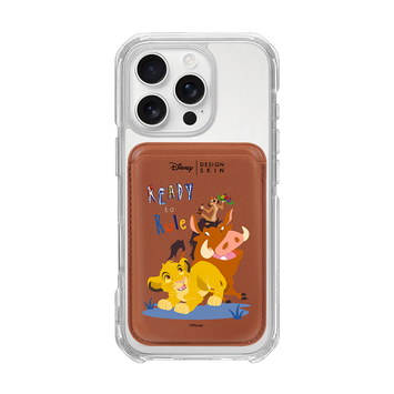 [DISNEY] THE LION KING - SIMBA FRIENDS/BROWN (MAGSAFE LEATHER POCKET)