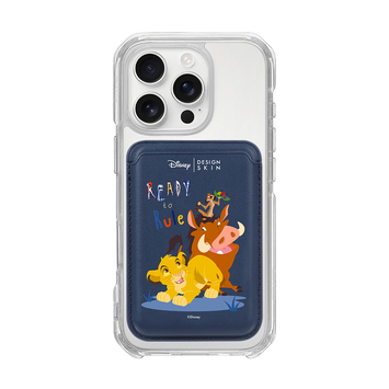 [DISNEY] THE LION KING - SIMBA FRIENDS/NAVY (MAGSAFE LEATHER POCKET)