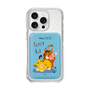 [DISNEY] THE LION KING - SIMBA FRIENDS/BLUE (MAGSAFE LEATHER POCKET)
