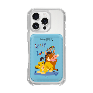 [DISNEY] THE LION KING - SIMBA FRIENDS/BLUE (MAGSAFE LEATHER POCKET)