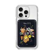[DISNEY] THE LION KING - THE LION KING FAMILY/BLACK (MAGSAFE LEATHER POCKET)