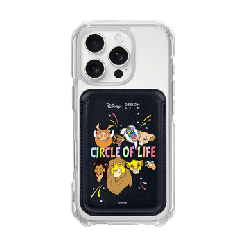 [DISNEY] THE LION KING - THE LION KING FAMILY/BLACK (MAGSAFE LEATHER POCKET)