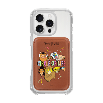 [DISNEY] THE LION KING - THE LION KING FAMILY/BROWN (MAGSAFE LEATHER POCKET)