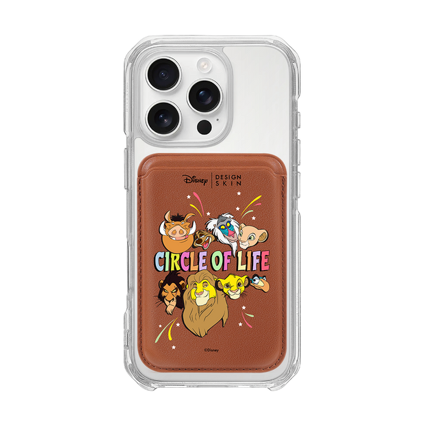 [DISNEY] THE LION KING - THE LION KING FAMILY/BROWN (MAGSAFE LEATHER POCKET)