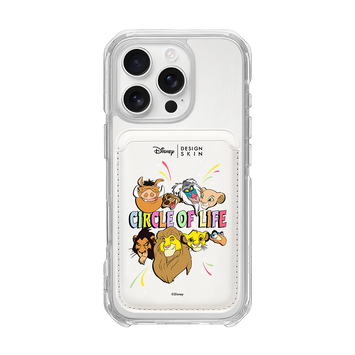 [DISNEY] THE LION KING - THE LION KING FAMILY/WHITE (MAGSAFE LEATHER POCKET)