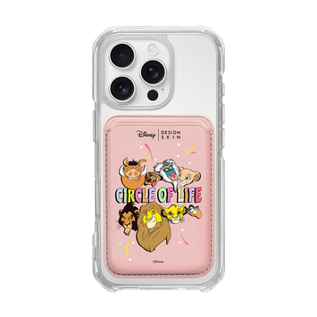[DISNEY] THE LION KING - THE LION KING FAMILY/PINK (MAGSAFE LEATHER POCKET)