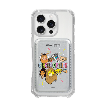 [DISNEY] THE LION KING - THE LION KING FAMILY/SILVER (MAGSAFE LEATHER POCKET)