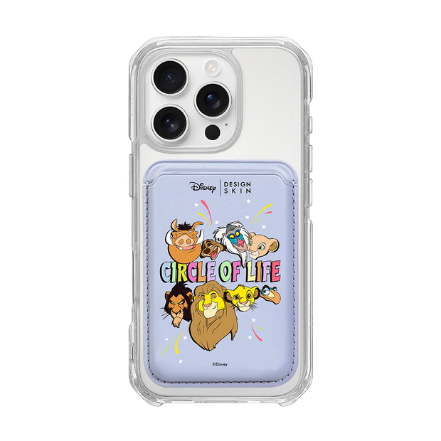 [DISNEY] THE LION KING - THE LION KING FAMILY/LAVENDER (MAGSAFE LEATHER POCKET)