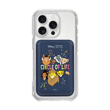 [DISNEY] THE LION KING - THE LION KING FAMILY/NAVY (MAGSAFE LEATHER POCKET)