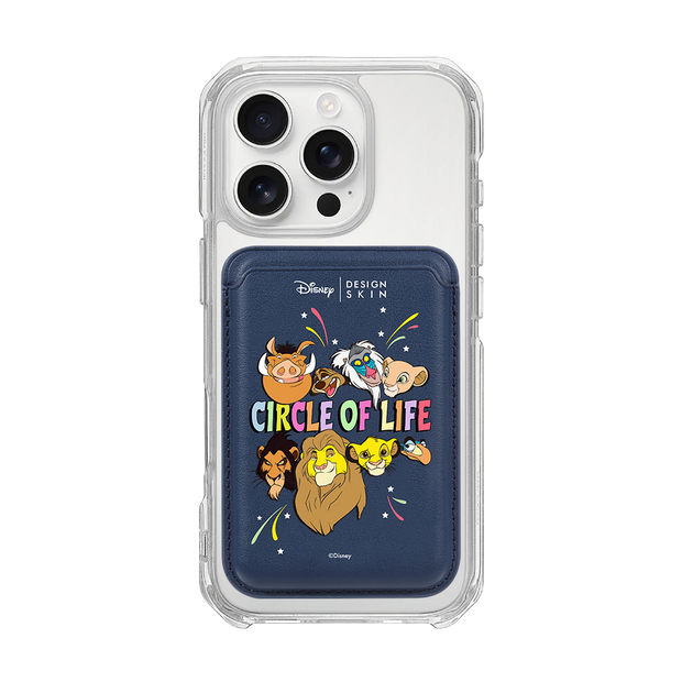 [DISNEY] THE LION KING - THE LION KING FAMILY/NAVY (MAGSAFE LEATHER POCKET)