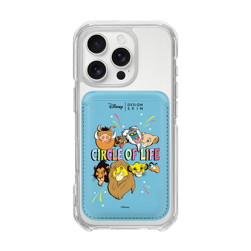 [DISNEY] THE LION KING - THE LION KING FAMILY/BLUE (MAGSAFE LEATHER POCKET)