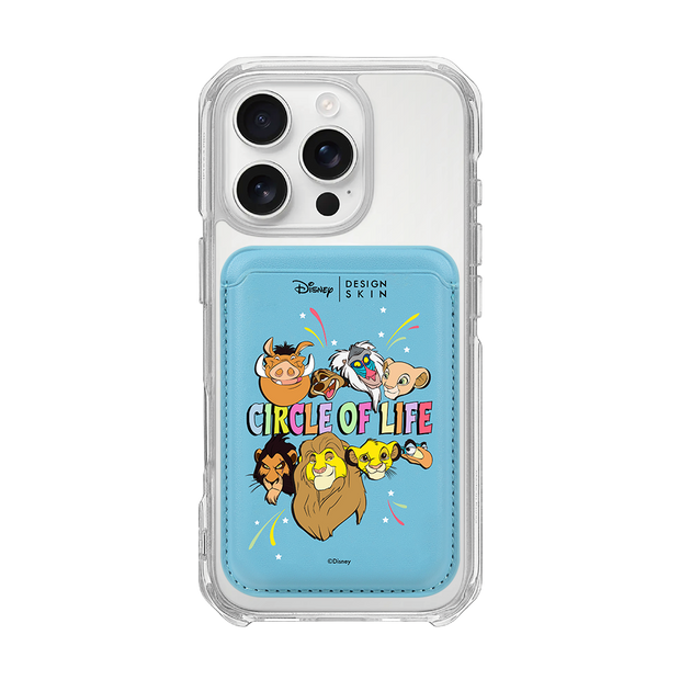 [DISNEY] THE LION KING - THE LION KING FAMILY/BLUE (MAGSAFE LEATHER POCKET)