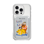 [DISNEY] THE LION KING - SIMBA FRIENDS/SILVER (MAGSAFE LEATHER POCKET)