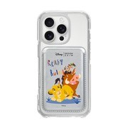[DISNEY] THE LION KING - SIMBA FRIENDS/SILVER (MAGSAFE LEATHER POCKET)