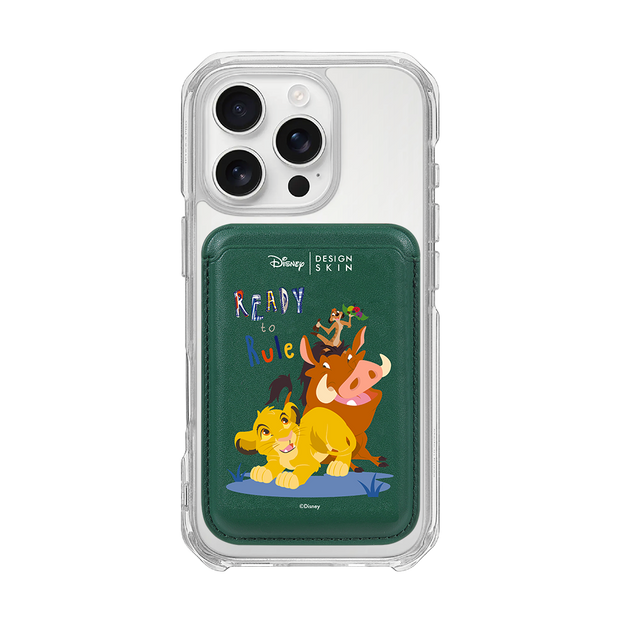 [DISNEY] THE LION KING - SIMBA FRIENDS/GREEN (MAGSAFE LEATHER POCKET)
