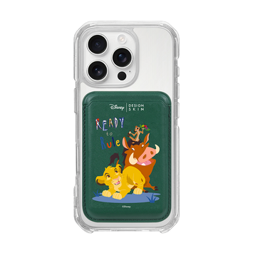 [DISNEY] THE LION KING - SIMBA FRIENDS/GREEN (MAGSAFE LEATHER POCKET)